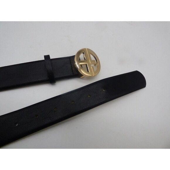 Giani Bernini Women's Signature-Buckle Panel Belt, Black - Picture 2 of 8